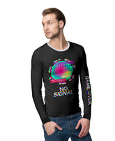 Men's No Signal Long Sleeves Tshirt - Side View Long Sleeve Design